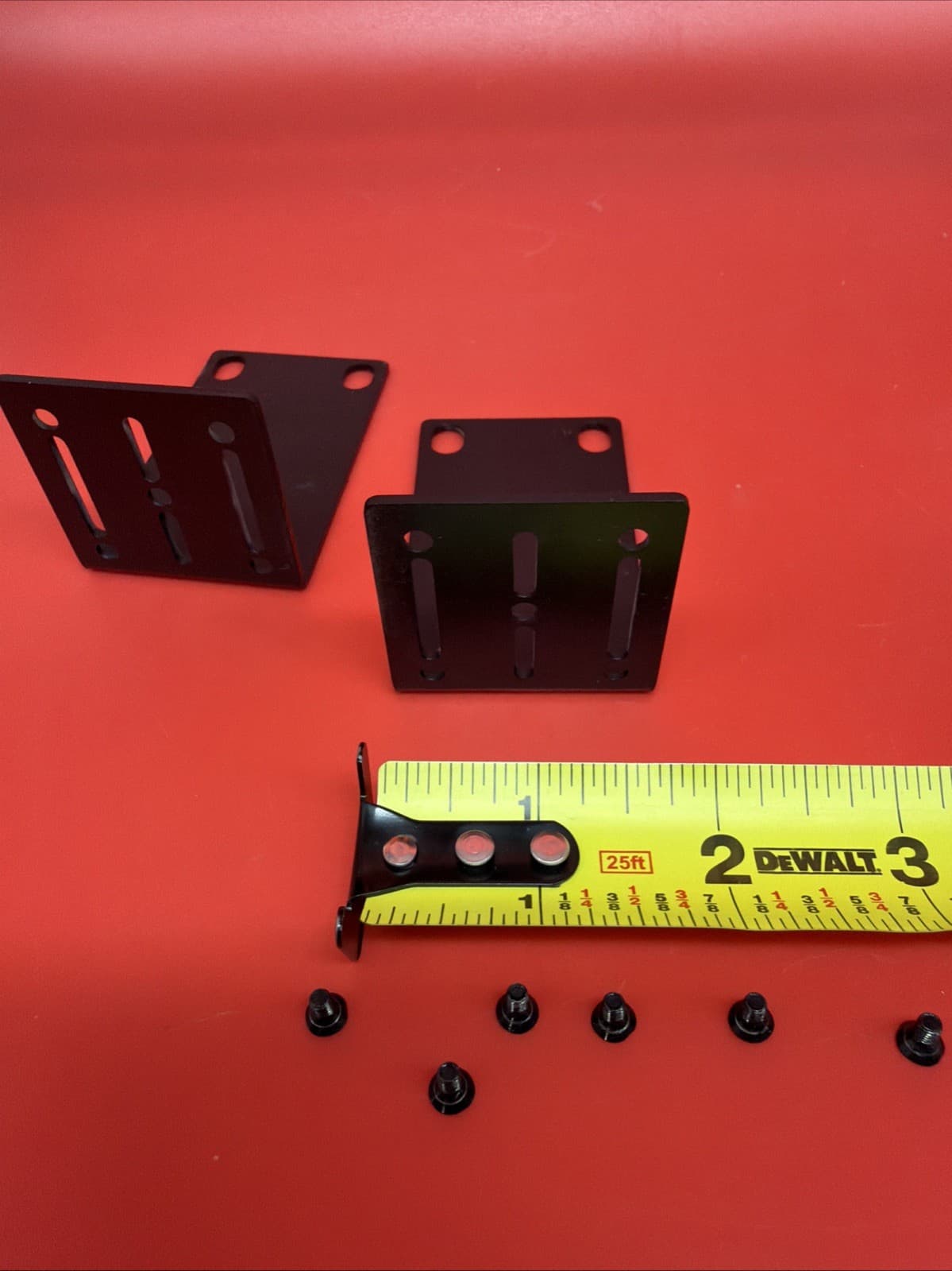 3 in Black Metal Rack Ear Kit For 1U Network Switch Araknis Mount Hardware Kit - Image 5