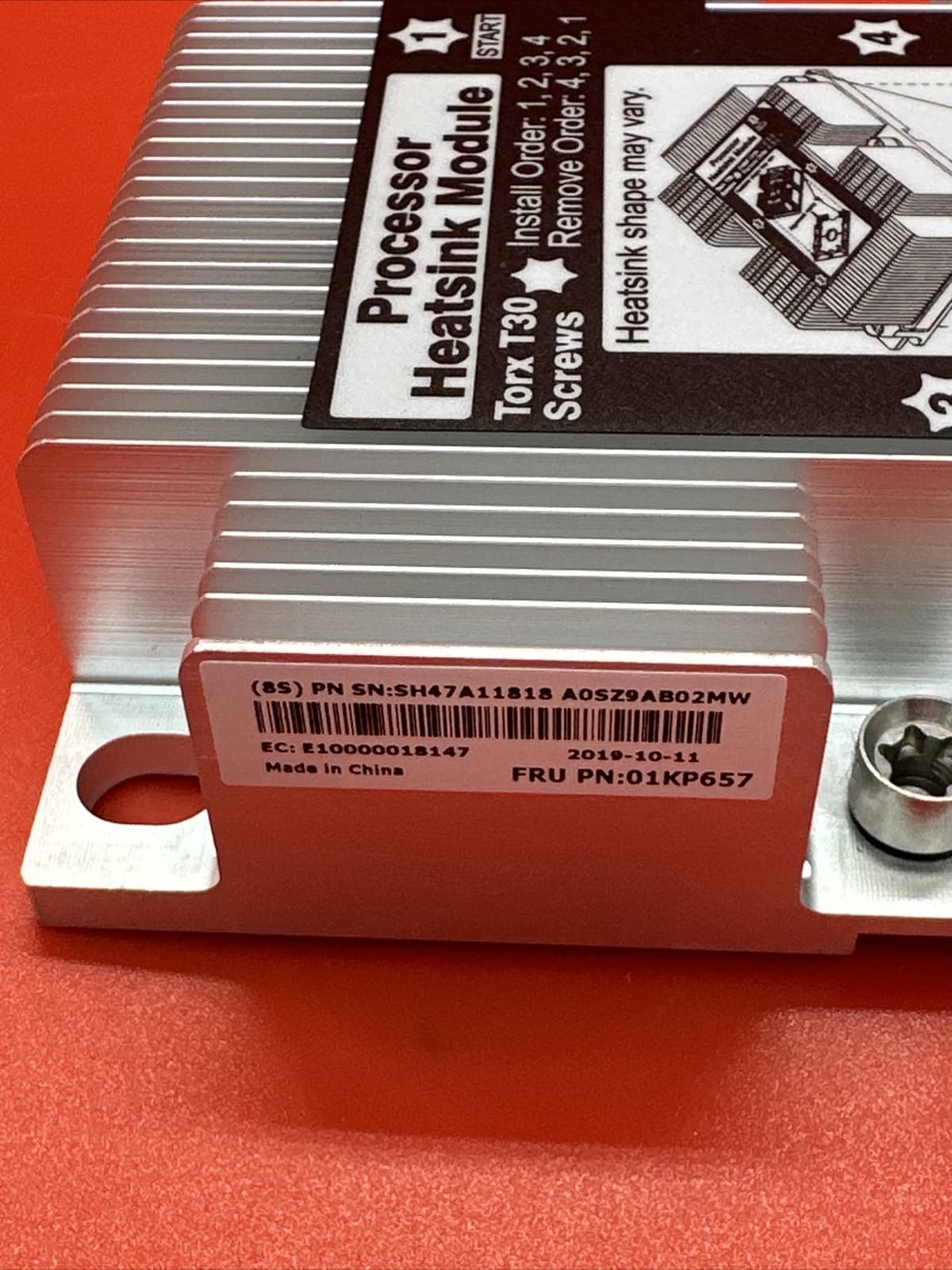 Lenovo 01KP657 Heat Sink For SR630 Server For IBM ThinkServer - Image 3