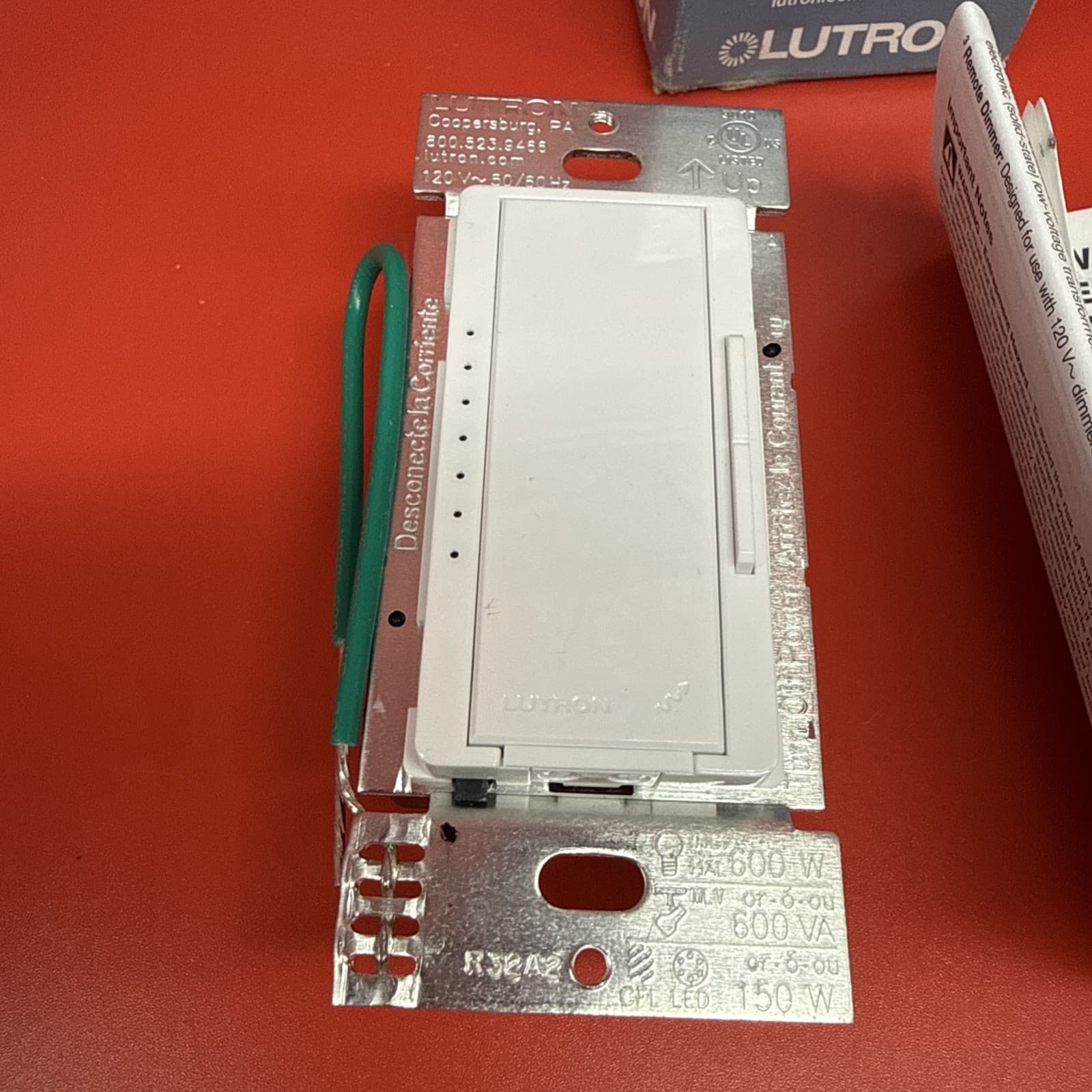 Lutron RRD-6CL-WH Radio Ra2 RadioRA RA Dimmer - White Lighting Controller - Image 2