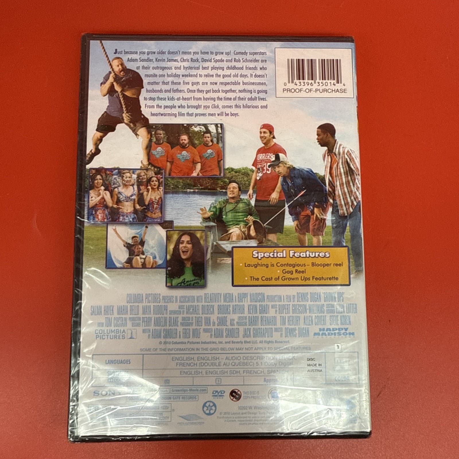 Grown Ups (DVD, 2010) - Adam Sandler - Brand New Sealed Comedy-Contemporary - Image 3