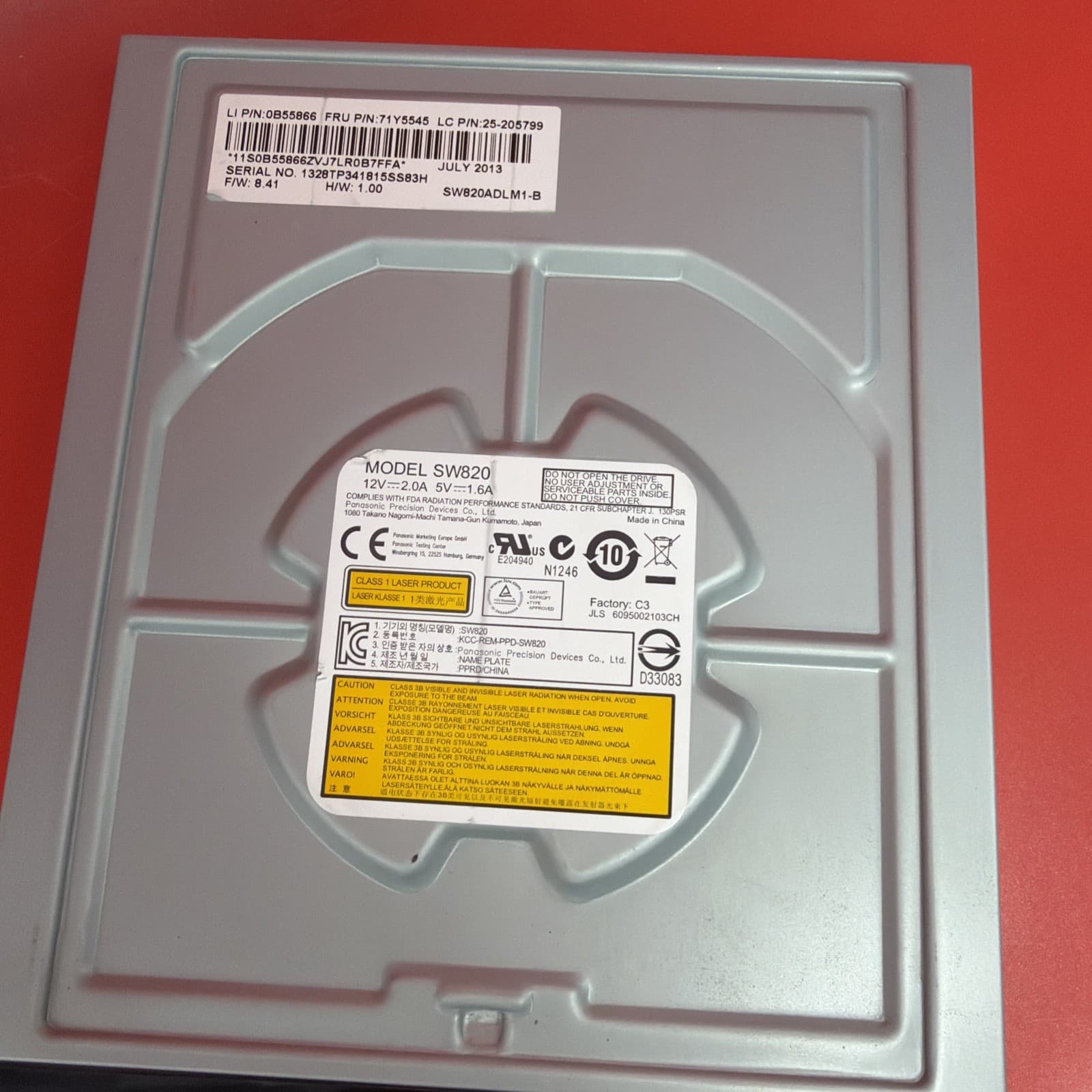 LENOVO 71Y5545 SDX0F17038 5.25 SATA SUPER MULTI DVD WRITER MODEL M700 - Image 2