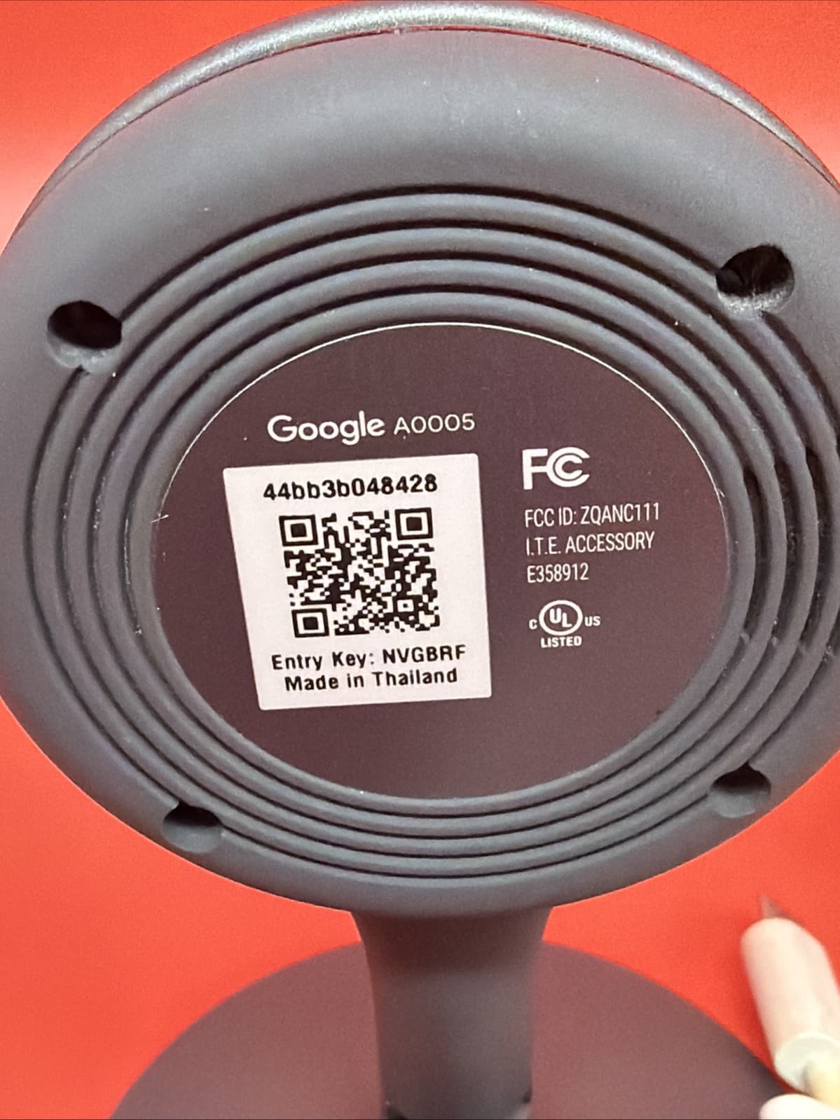 Google Nest Indoor Camera A0005 1st Gen Night Vision with USB Metal Stand - Image 4