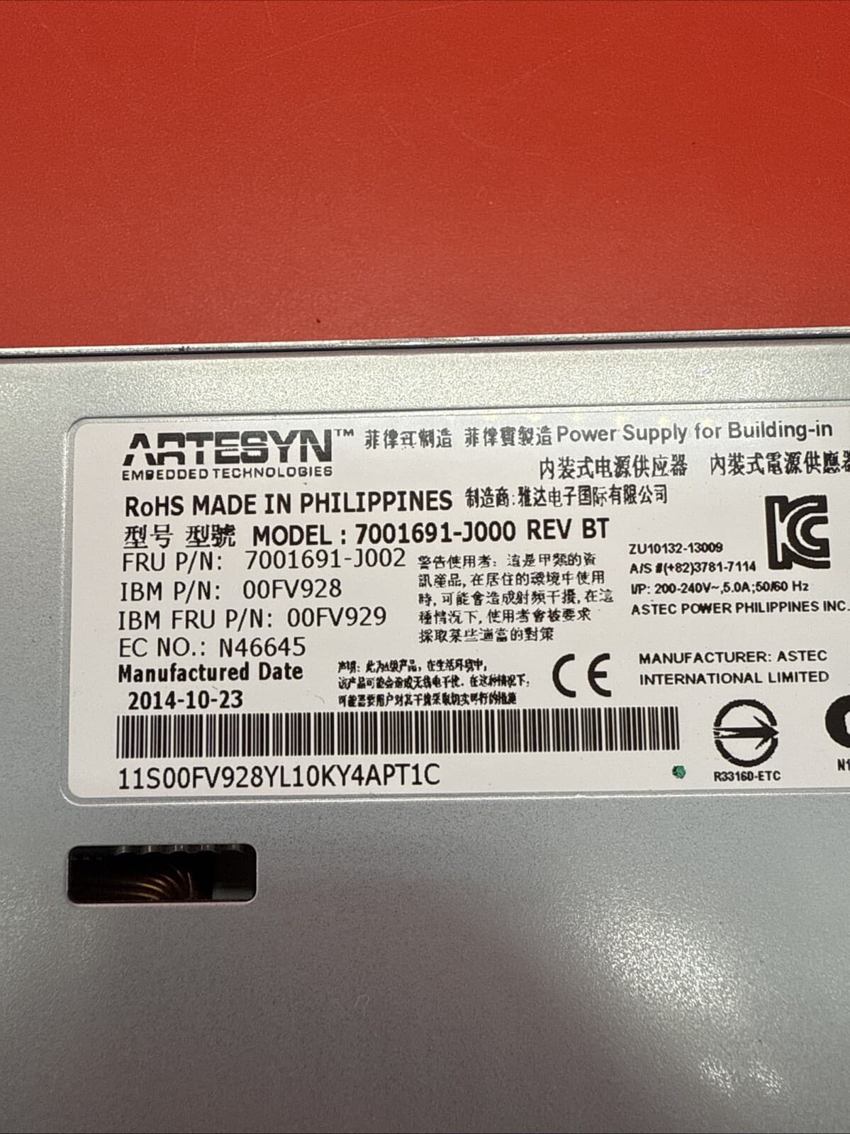 IBM 00FV928 00FV929 900w Power Supply 7001691-J002 For IBM 900 W - Image 3