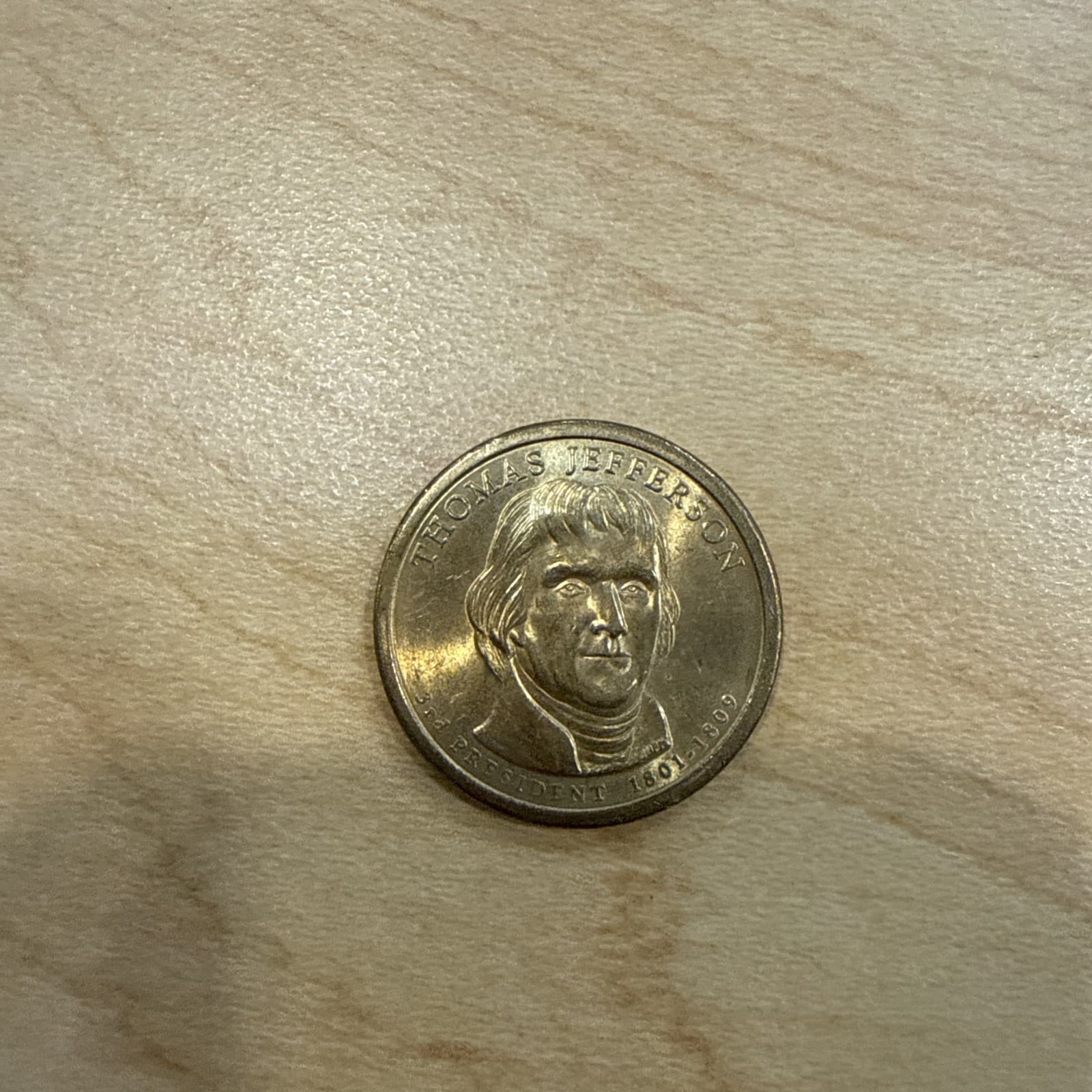 2007-P $1 Thomas Jefferson Position A Presidential Dollar