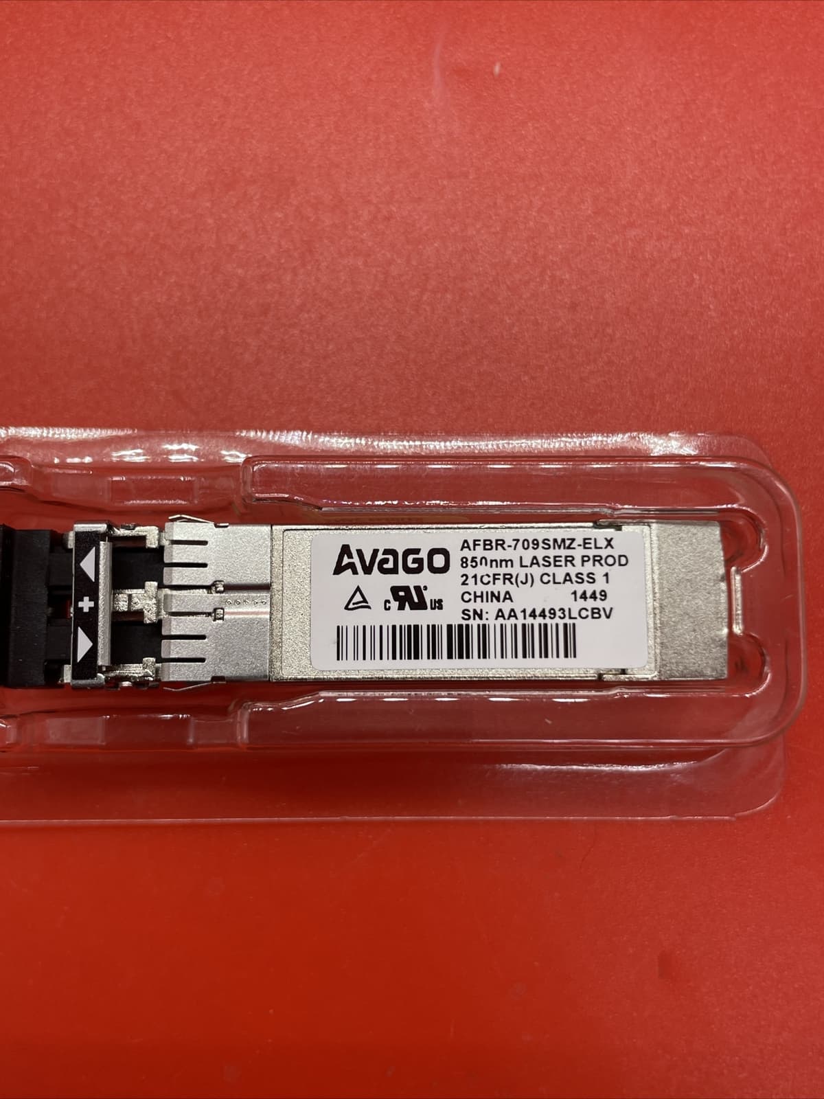Avago AFBR-709SMZ 10Gb 850nm SR SFP+ Module - Quantity 1 - New UACC-OM-MM-10G-D - Image 2
