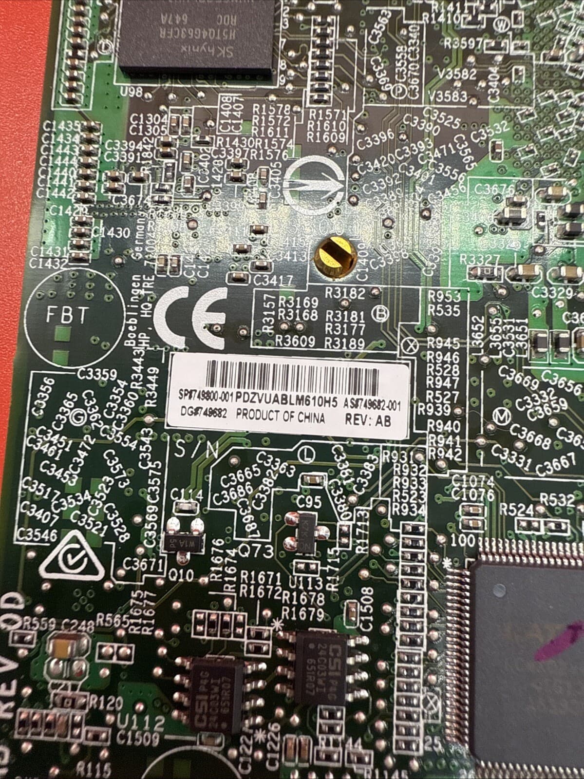 HP 749800-001 1GB FBWC SAS RAID Controller P244BR  For HP Mezzanine Proliant BL - Image 8