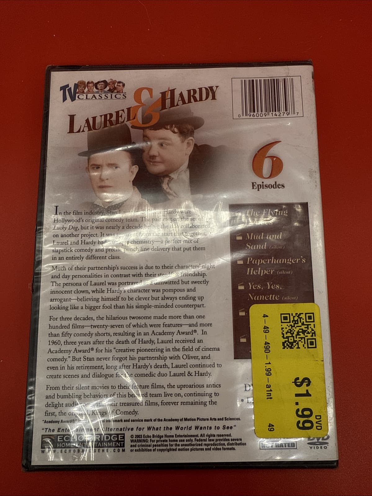 LAUREL and HARDY 6 Episodes TV Classics DVD Laurel & Hardy New Sealed Classical - Image 3