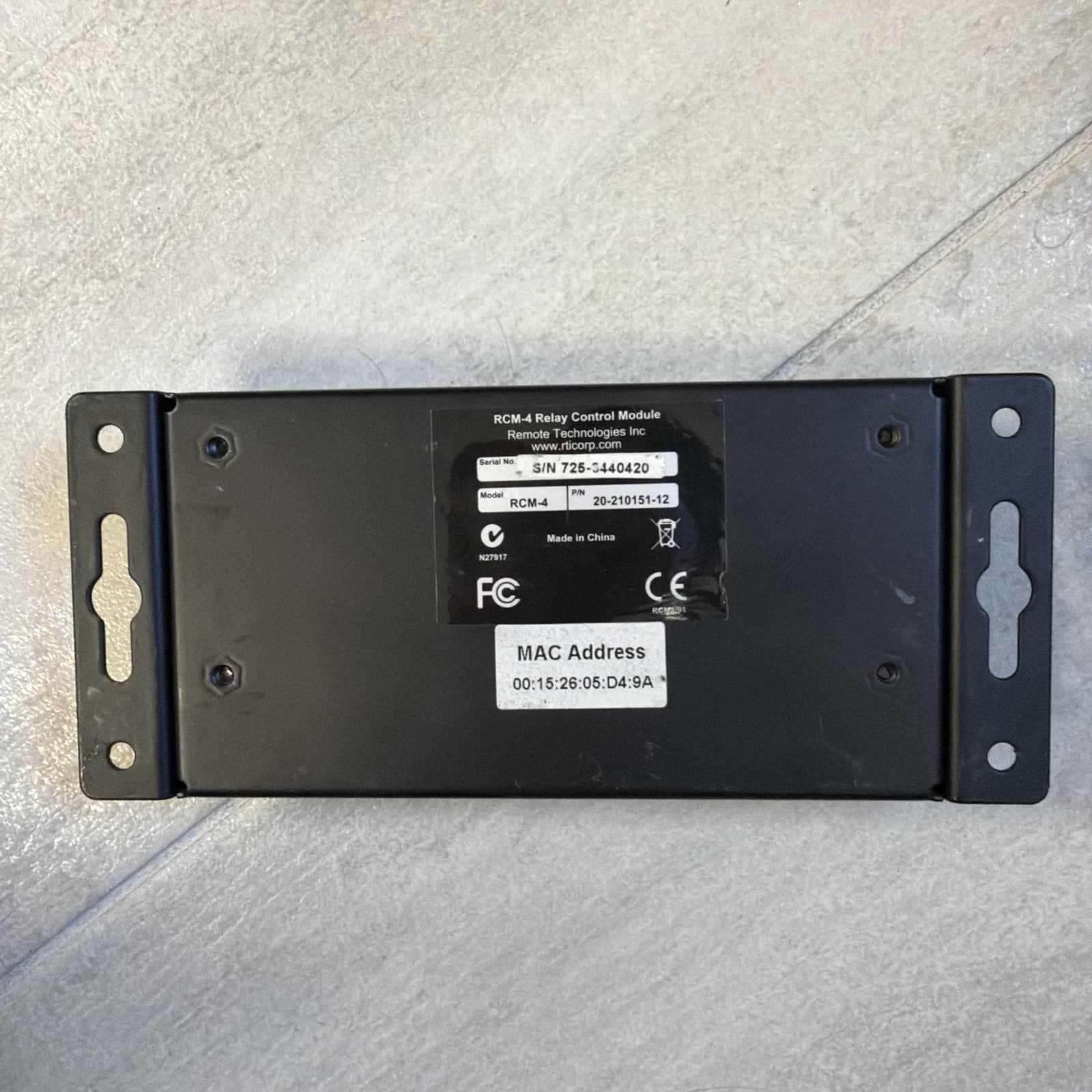 RTI RCM-4 Relay Control Module No Phoenix Connectors No AC Adapter - Image 4