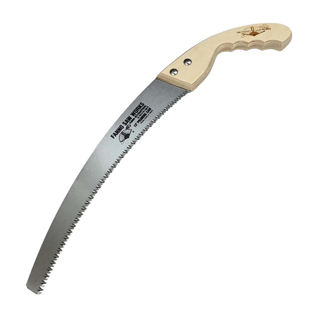 Fanno Saw Works Fanno 13" Curved Blade Pruning Saw Wood Handle Cutting USA NEW