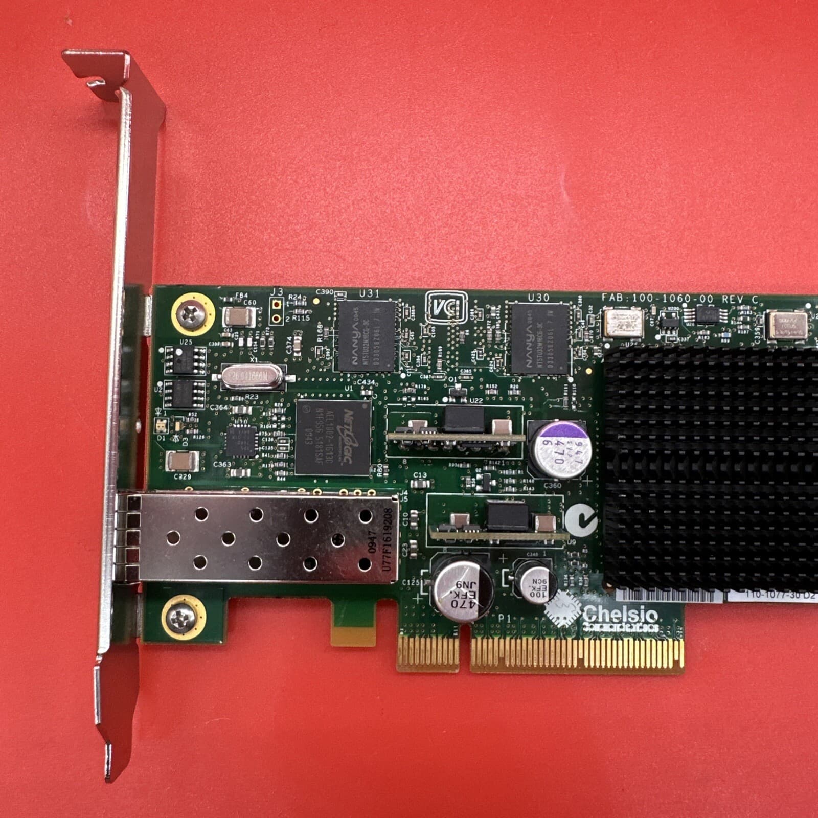 IBM Feature 5769 46K7897 110-1077-30 D2 D76809 10Gb 1P Full Height PCIe NIC Card - Image 2