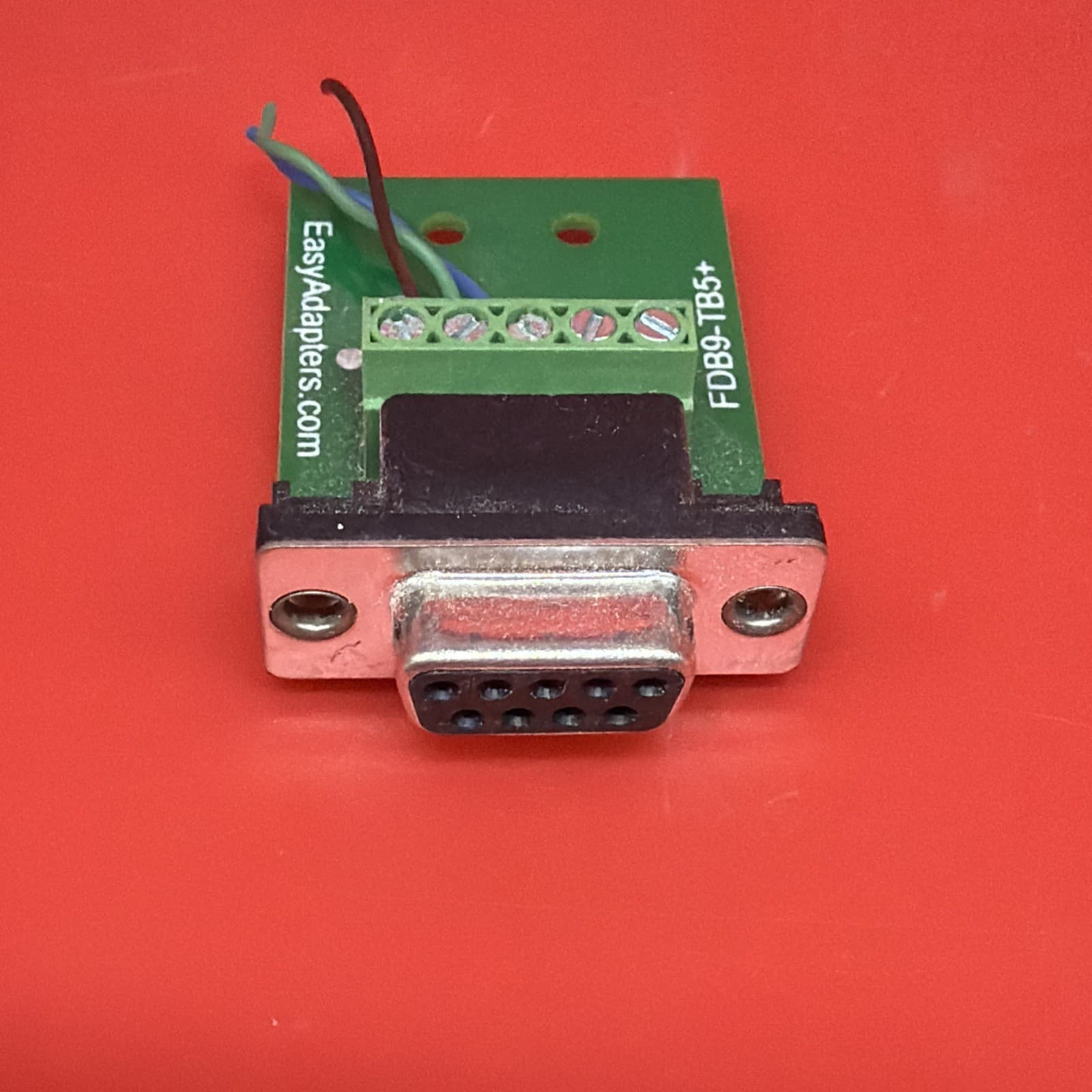 Easyadapters.com FDB9-TB5+ Female DB9 Terminal Block Adapter RS-232 - Image 2