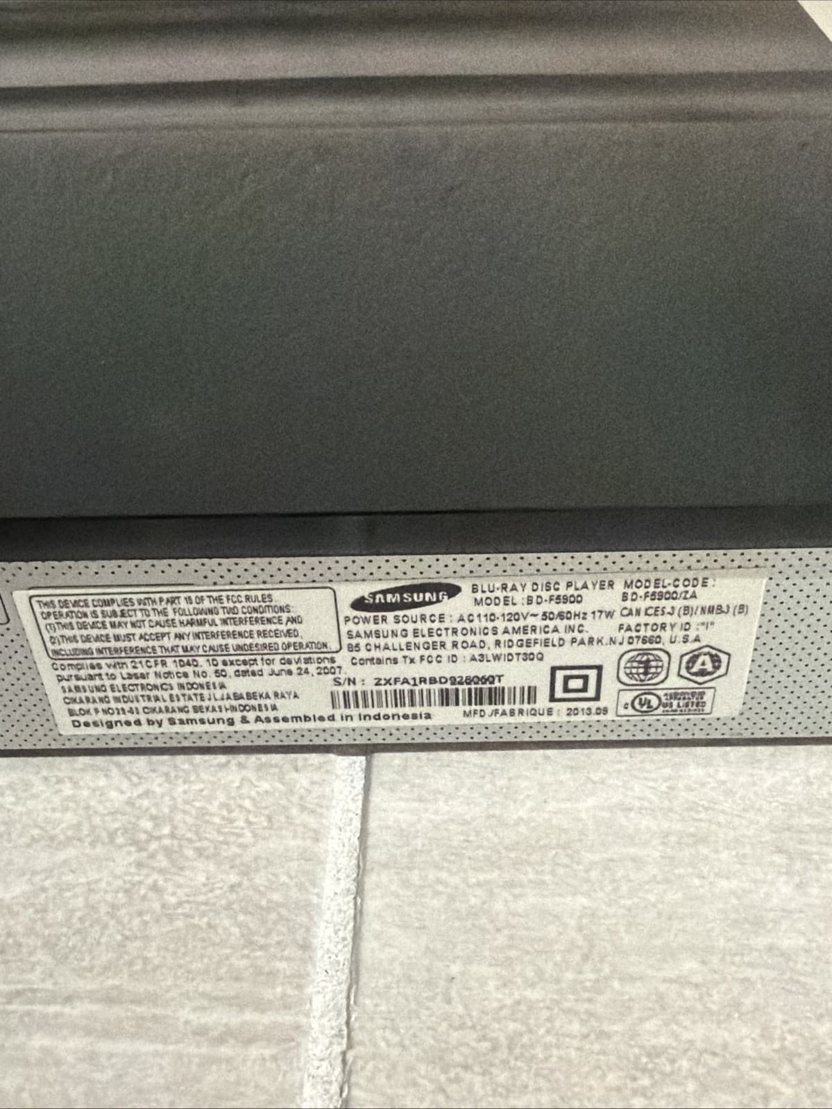 Samsung BD-F5900 3D Blu-ray Player - Image 11