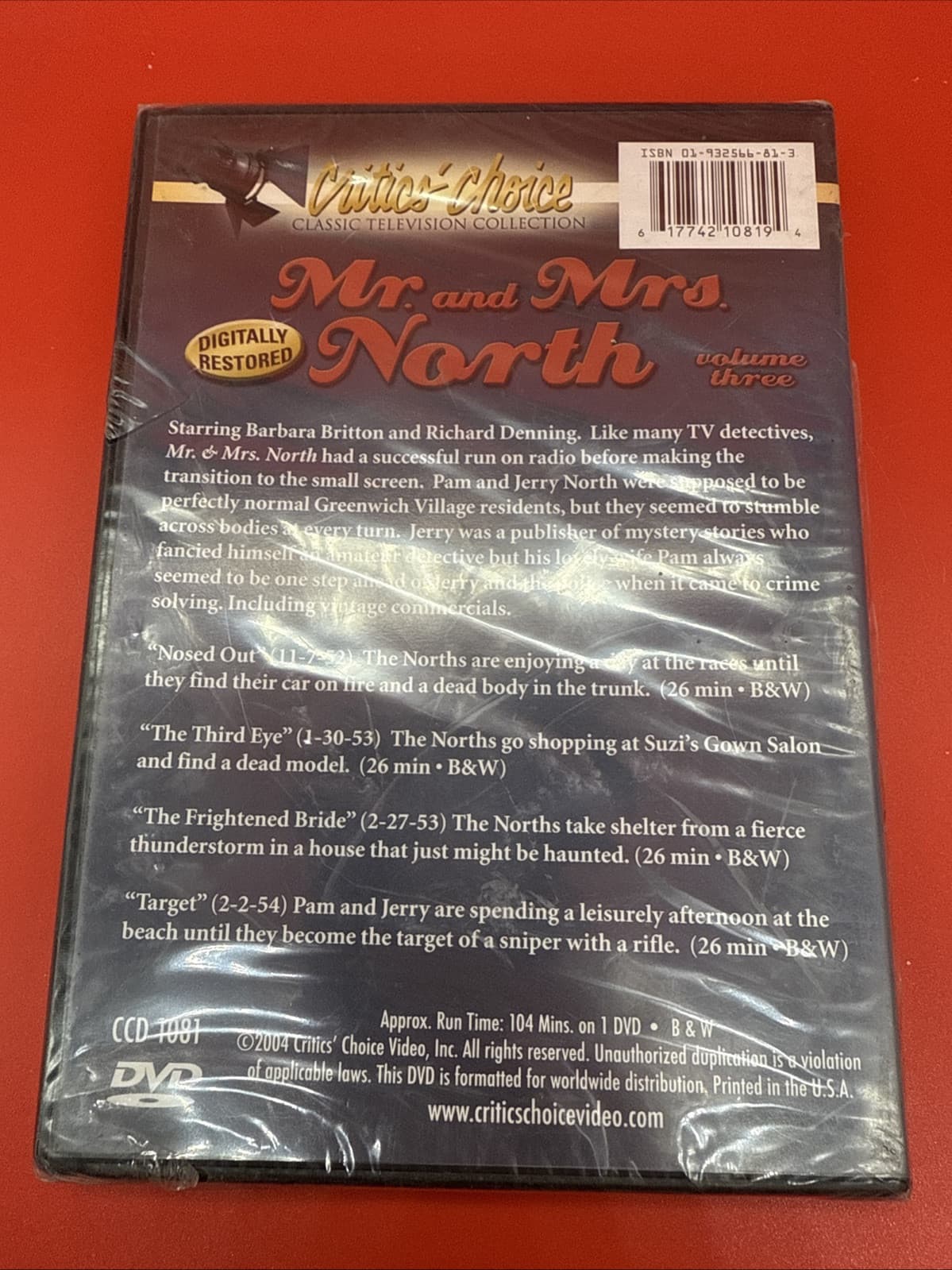 Mr. &amp; Mrs. North - Volume 3 (DVD, 2004) - Brand New Sealed TV Shows NR - Image 3