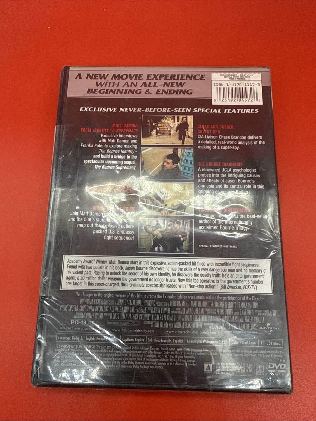 The Bourne Identity (DVD, 2003, Widescreen) - Brand New Sealed - Image 3