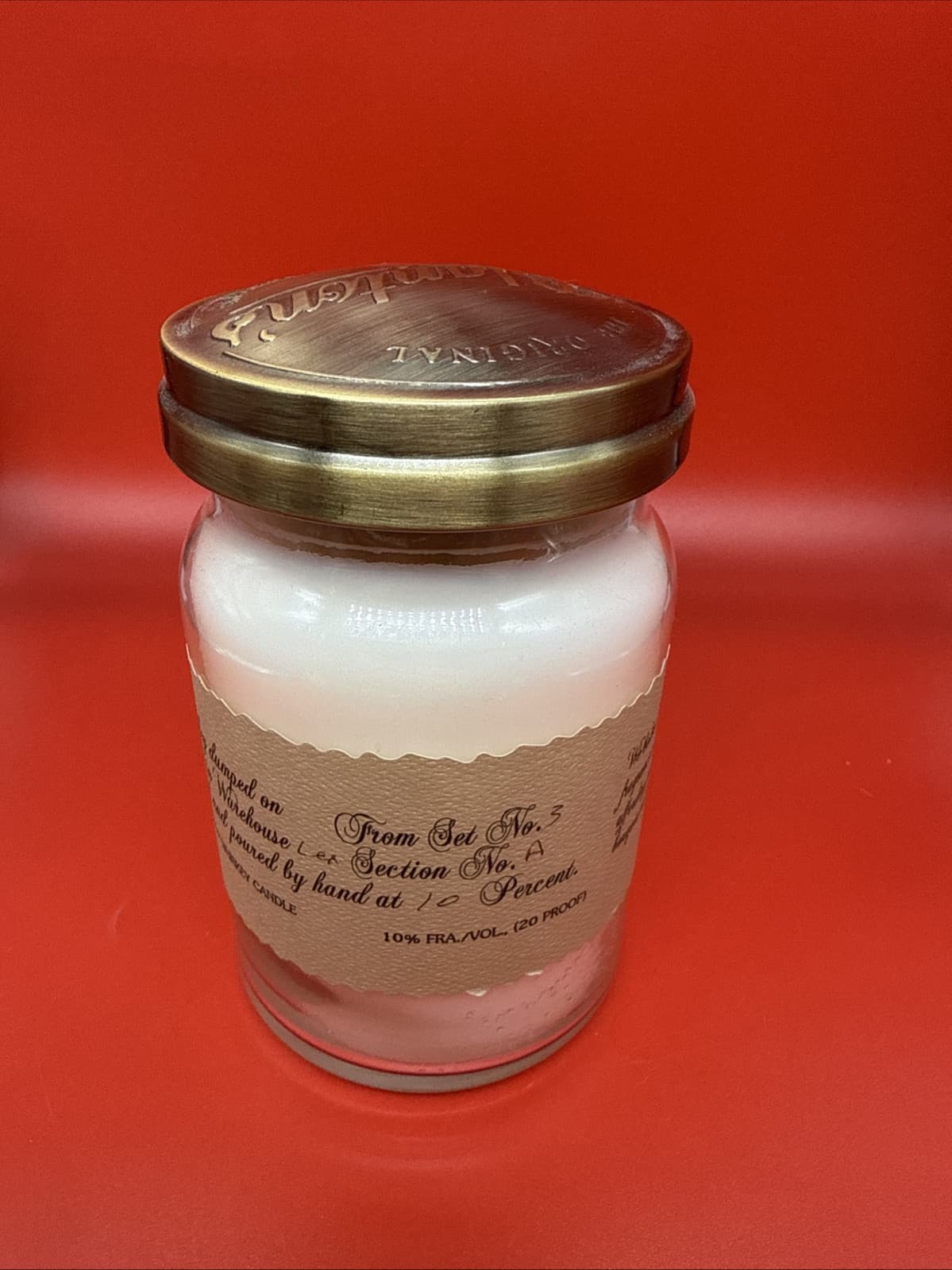 Blanton's Bourbon Warehouse Scent Candleberry Candle Glass Cream Scented Round - Image 2