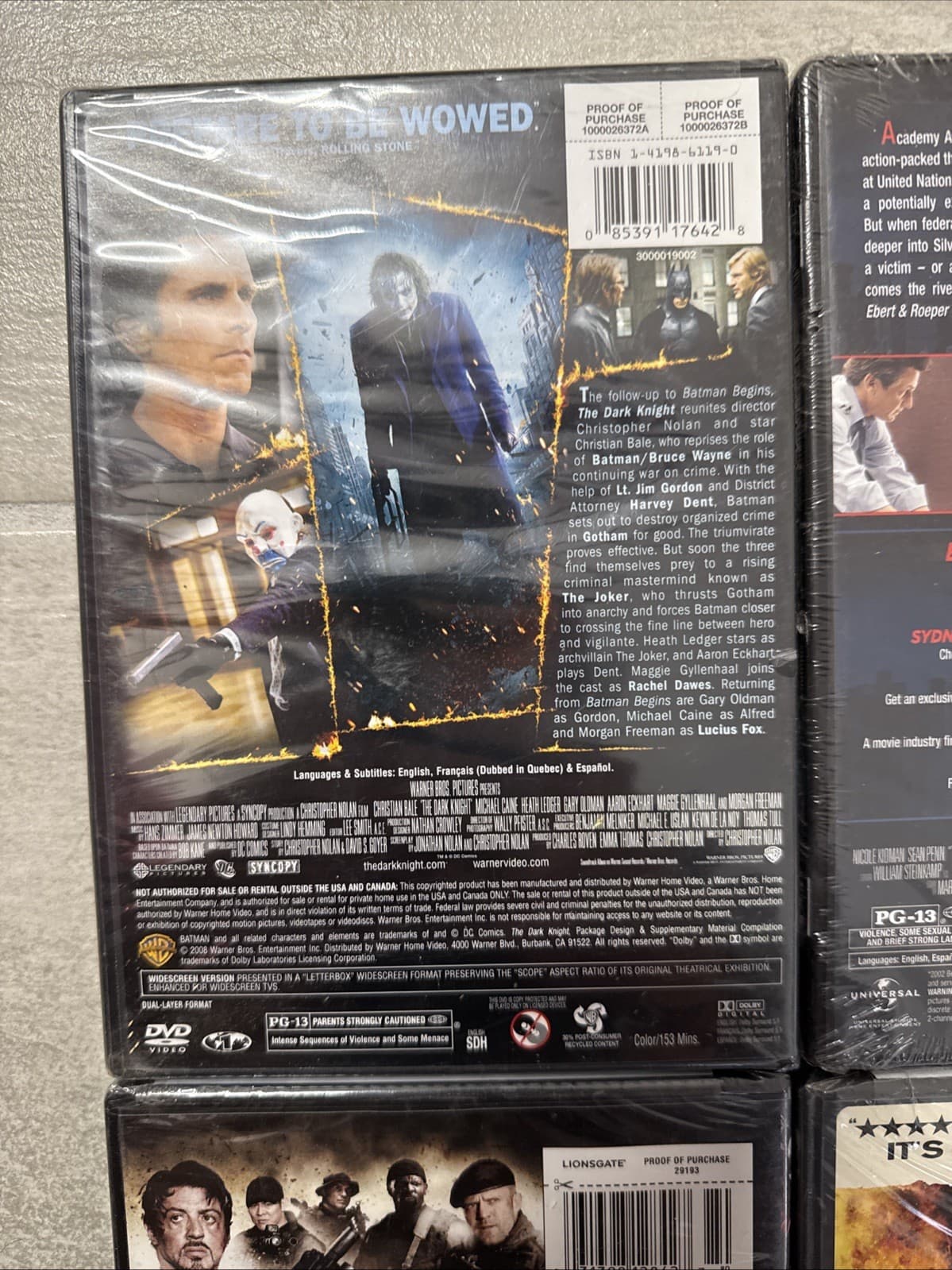 Lot Of 4 DVD Expendables Syriana The Dark Knight Interpreter - Brand New Sealed - Image 8