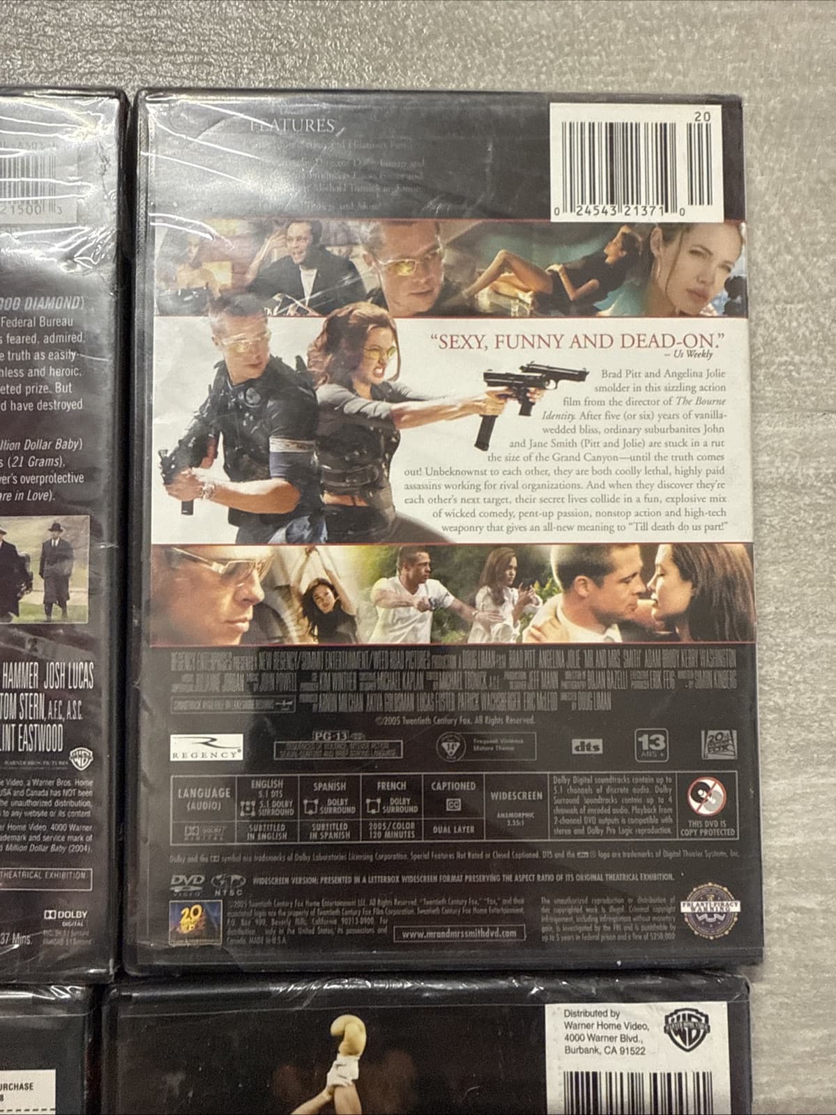 Lot Of 4 Action J. Edgar Mr &amp; Mrs Smith Crash The Fighter - Brand New Sealed - Image 8