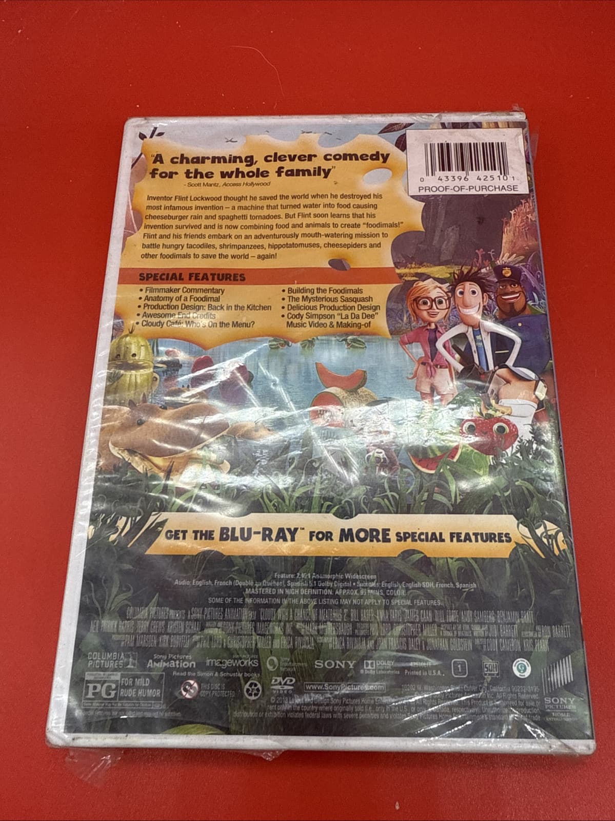 Cloudy With a Chance of Meatballs (DVD, 2010) - Brand New Sealed Phil Lord - Image 3