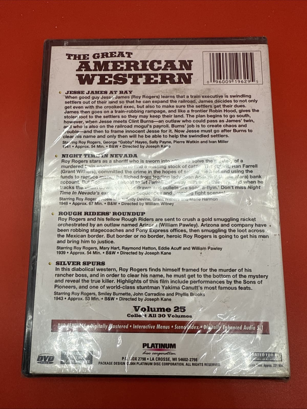 The Great American Western - Vol. 25 - 4 Movies (DVD, 2008) - Brand New Sealed - Image 3