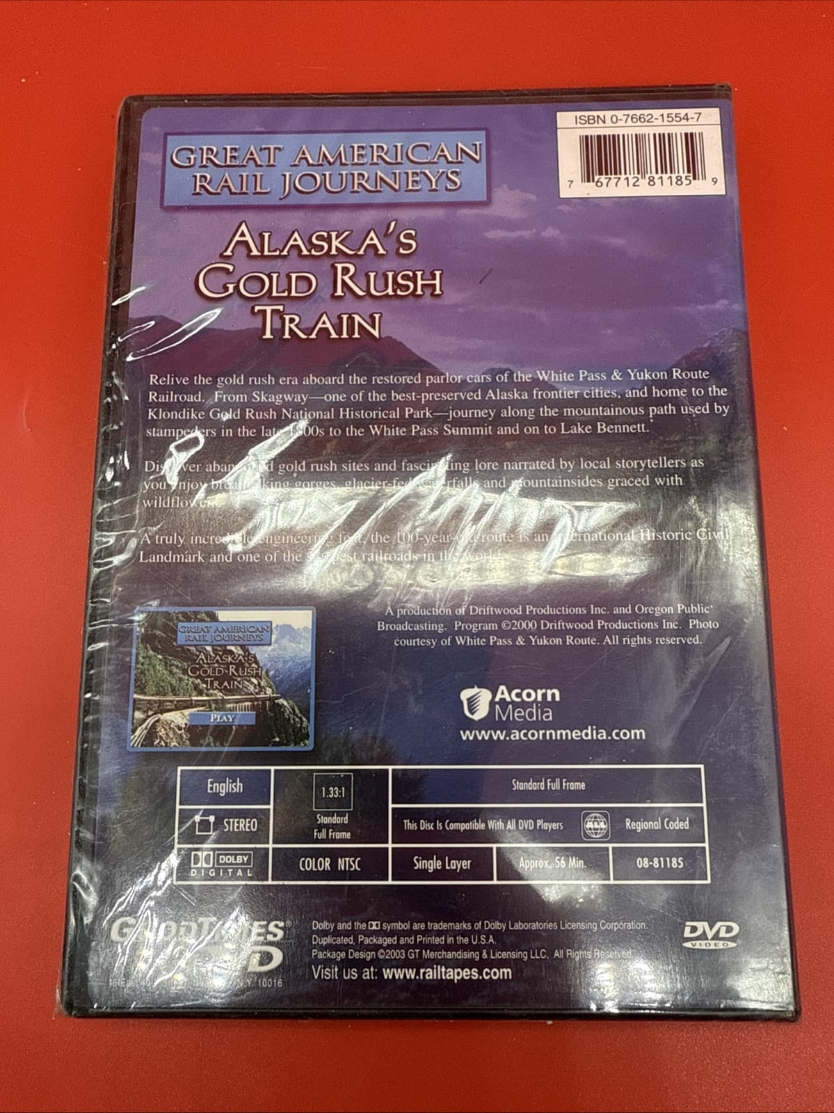 Great American Rail Journeys Alaska’s Gold Rush Train (DVD, 2003) New Sealed - Image 2