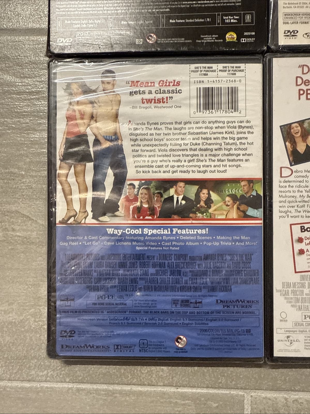 Lot Of 4 Rom Com The Notebook Perks Of Wallflower She’s The Man Wedding Date NEW - Image 10