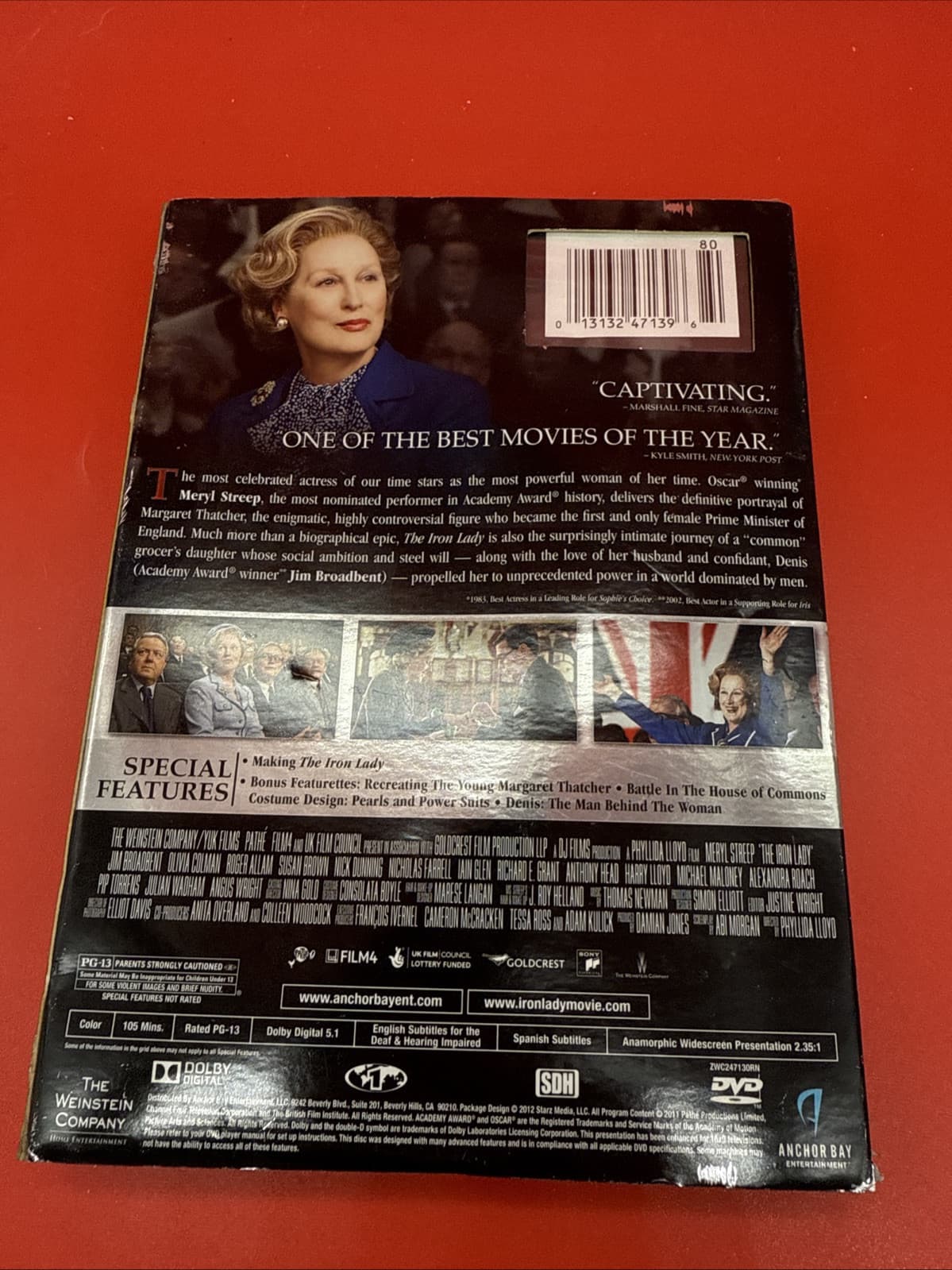 The Iron Lady (DVD, 2011) New Sealed Movie Drama Phyllida Lloyd Tall/DVD Case - Image 3