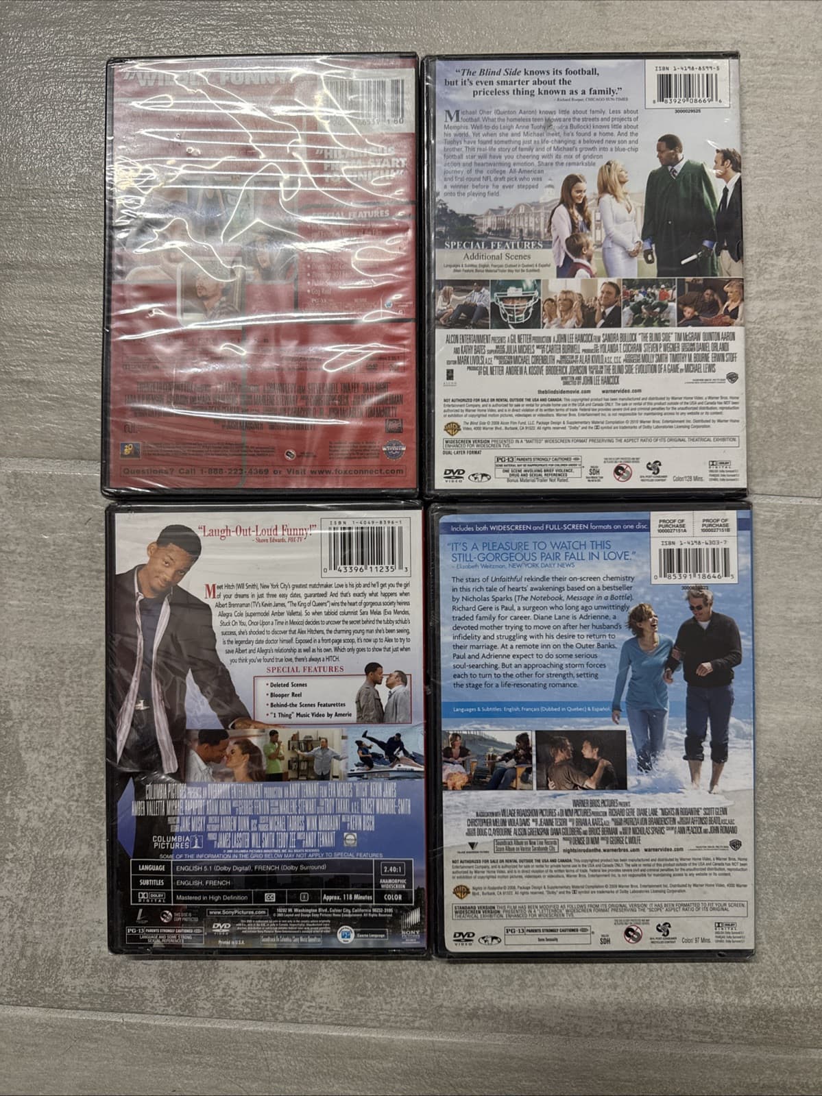 Lot Of 4 Date Night Blind Side Hitch Nights In Rodanthe DVD Brand New Sealed - Image 6