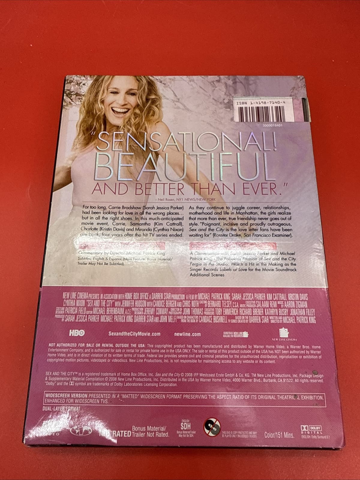 Sex and the City - The Movie (DVD, 2008) 2 Disc Extended Cut Special Edition New - Image 3