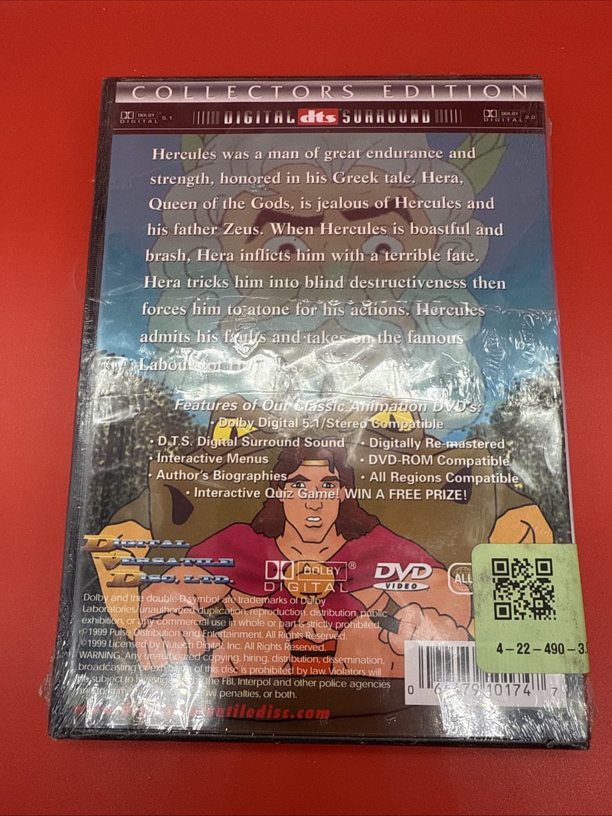 Hercules (DVD, 2000) Collectors Edition DTS Digital Surround Brand New Sealed - Image 3