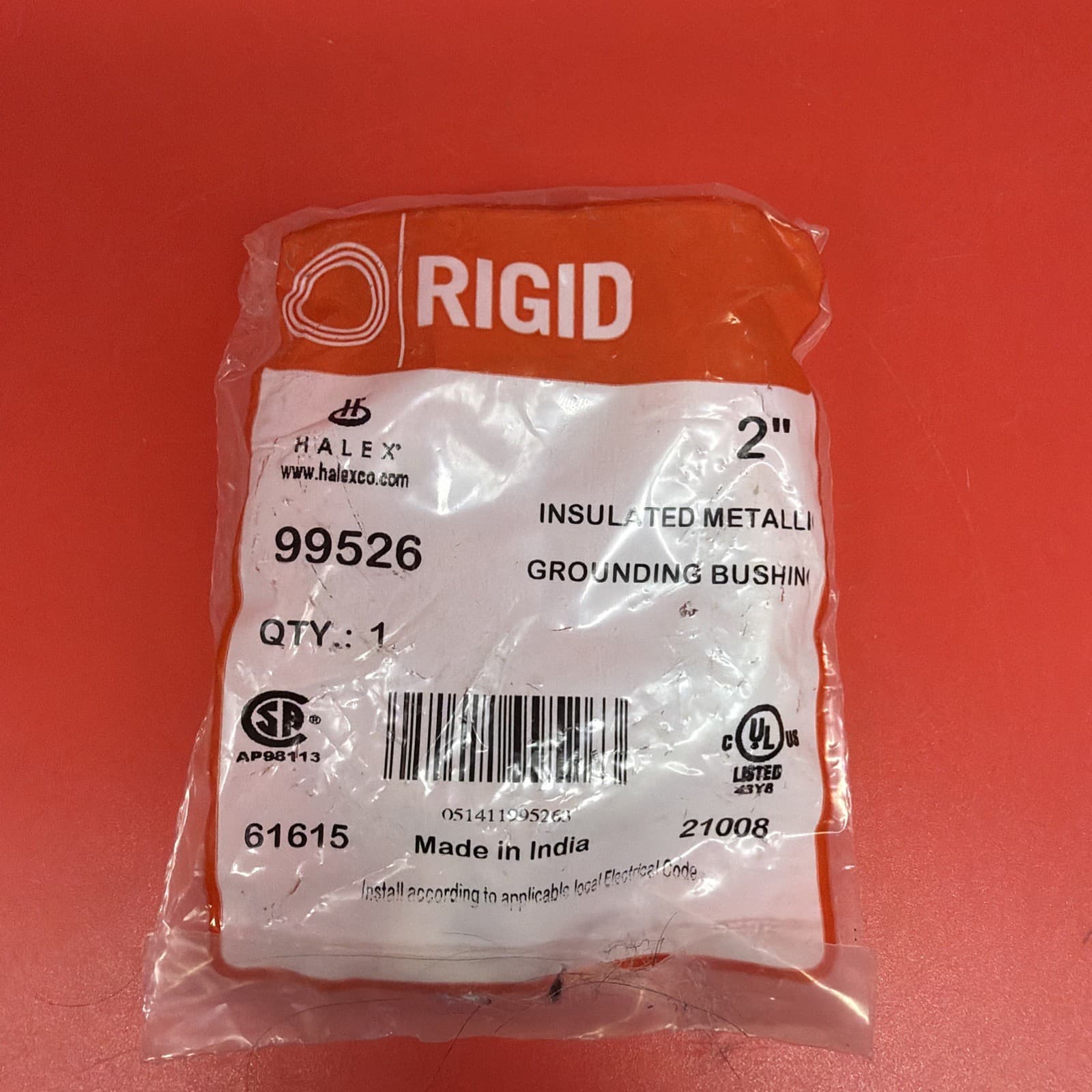 Halex, 2 in. Rigid Insulated Metallic Grounding Bushing , 99526, 1 per pack