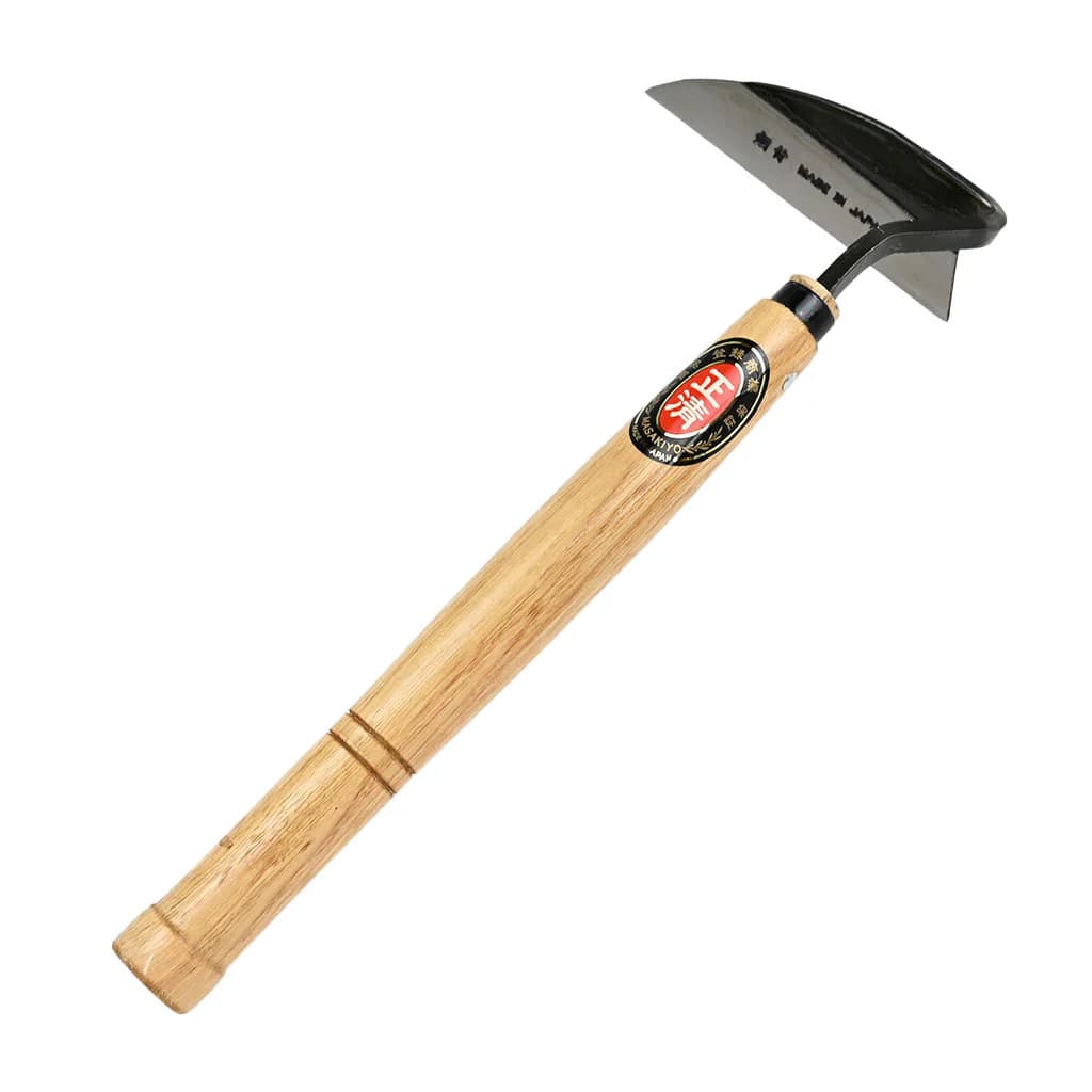 Japanese Garden Hand Hoe Carbon Steel Wood Handle Left Hand Weeding NEW
