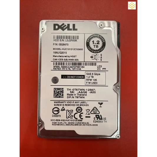 1.2TB 6Gbps SAS 2.5 HDD Dell T6TWN HUC101212CSS600 - 85% Health - Computers/Tablets & Networking:Drives Storage & Blank