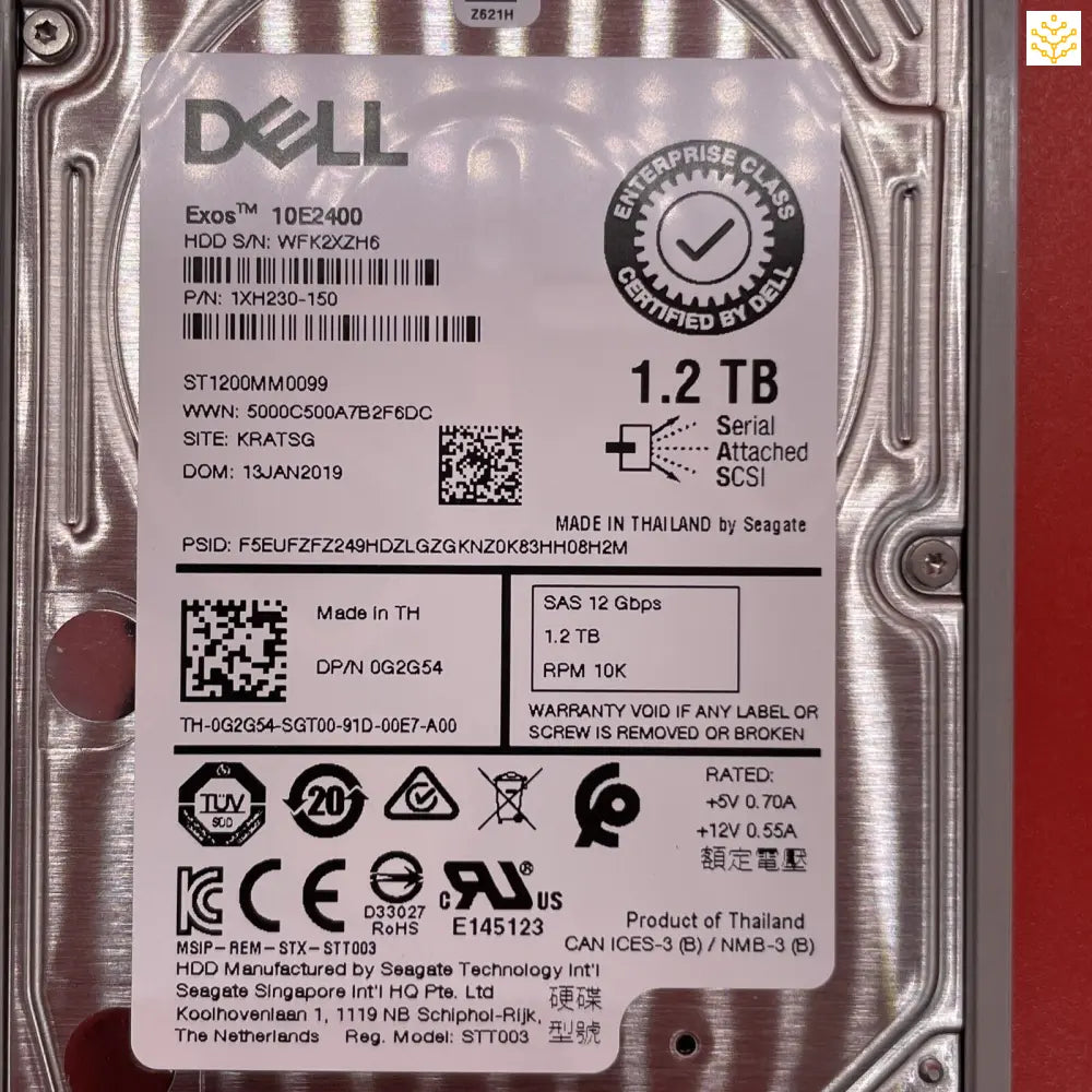 1.2T SAS 12Gb 10K 2.5 Dell G2G54 in Tray - Computers/Tablets & Networking:Drives Storage & Blank Media:Hard Drives (HDD