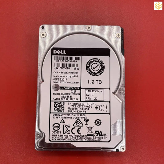 1.2TB SAS 12Gbps 10K 2.5 Dell 9XNF6 Hard Drive - No Tray - Computers/Tablets & Networking:Drives Storage & Blank