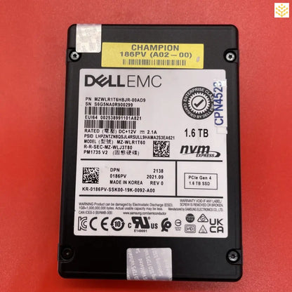 1.6TB Dell 186PV PCIe Gen4 SSD 2.5 MZWLR1T6HBJR PM1735 v2 - Computers/Tablets & Networking:Drives Storage & Blank