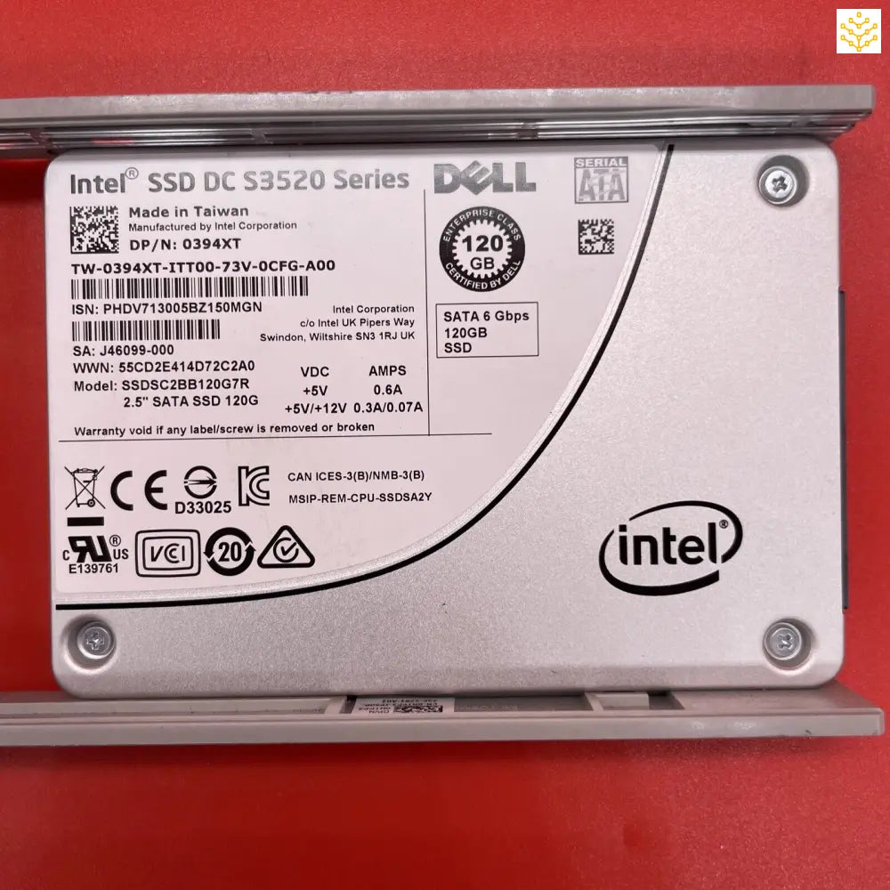 120G SATA SSD 2.5 SSDSC2BB120G7R Dell 394XT S3520 in Tray - Computers/Tablets & Networking:Drives Storage & Blank