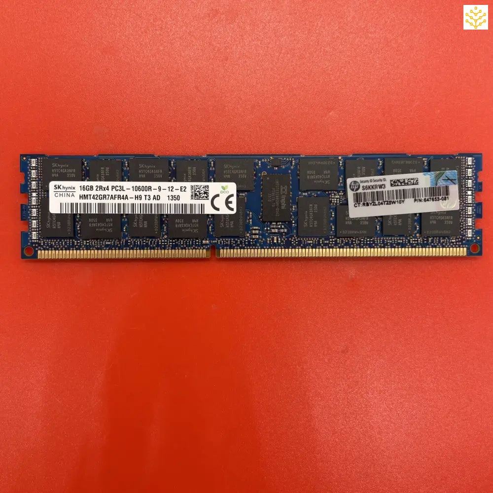 16G 2Rx4 PC3L - 10600R HMT42GR7AFR4A - H9 628974 - 081 647653 - 081 Server Ram - GIGDATA