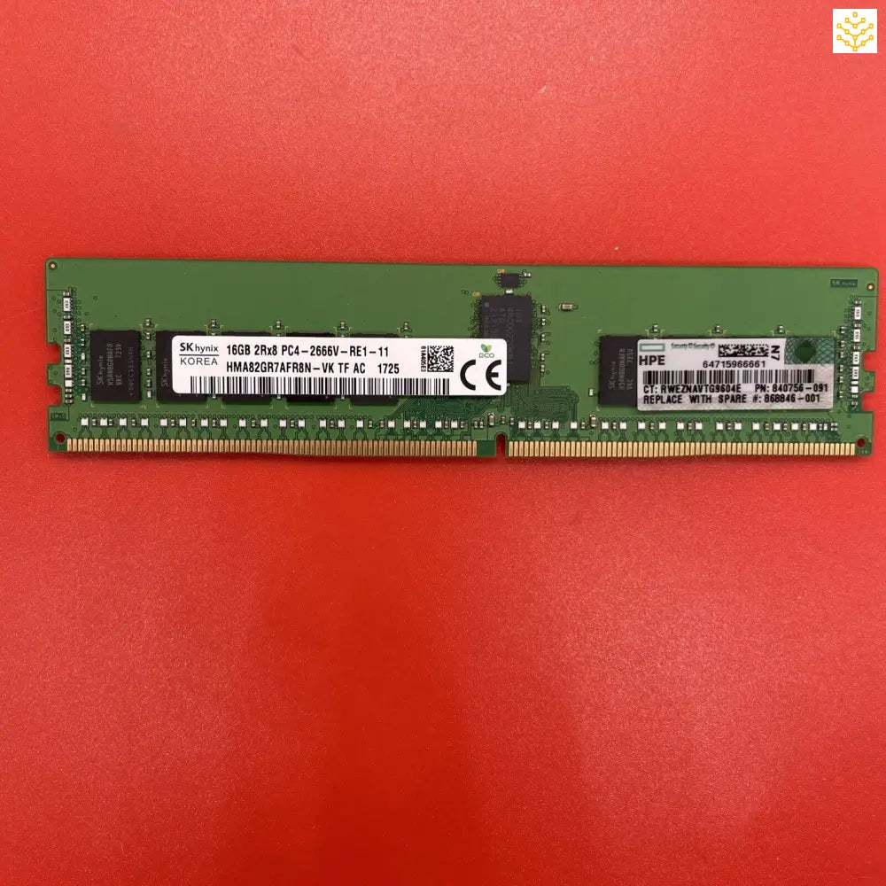 16G 2Rx8 PC4-2666v HPe 840756-091 868846-001 Hynix HMA82GR7AFR8N-VK Server Ram - Computers/Tablets &