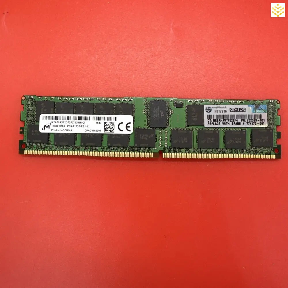 16GB 2Rx4 PC4 - 2133P MTA36ASF2G72PZ - 2G1B1QI 752369 - 081 774172 - 001 752369 - 081 - GIGDATA