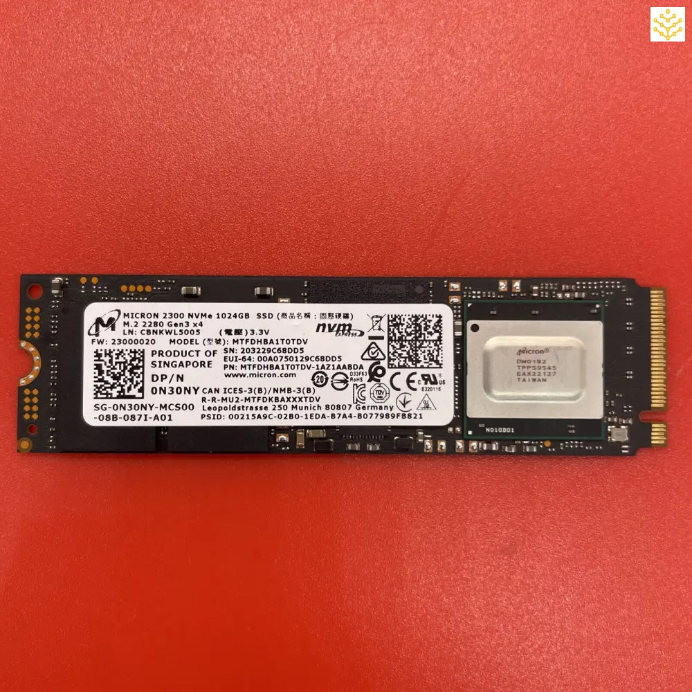 1TB Micron MTFDHBA1T0TDV N30NY 2300 M.2 NVMe SSD - Computers/Tablets & Networking:Drives Storage & Blank Media:Hard