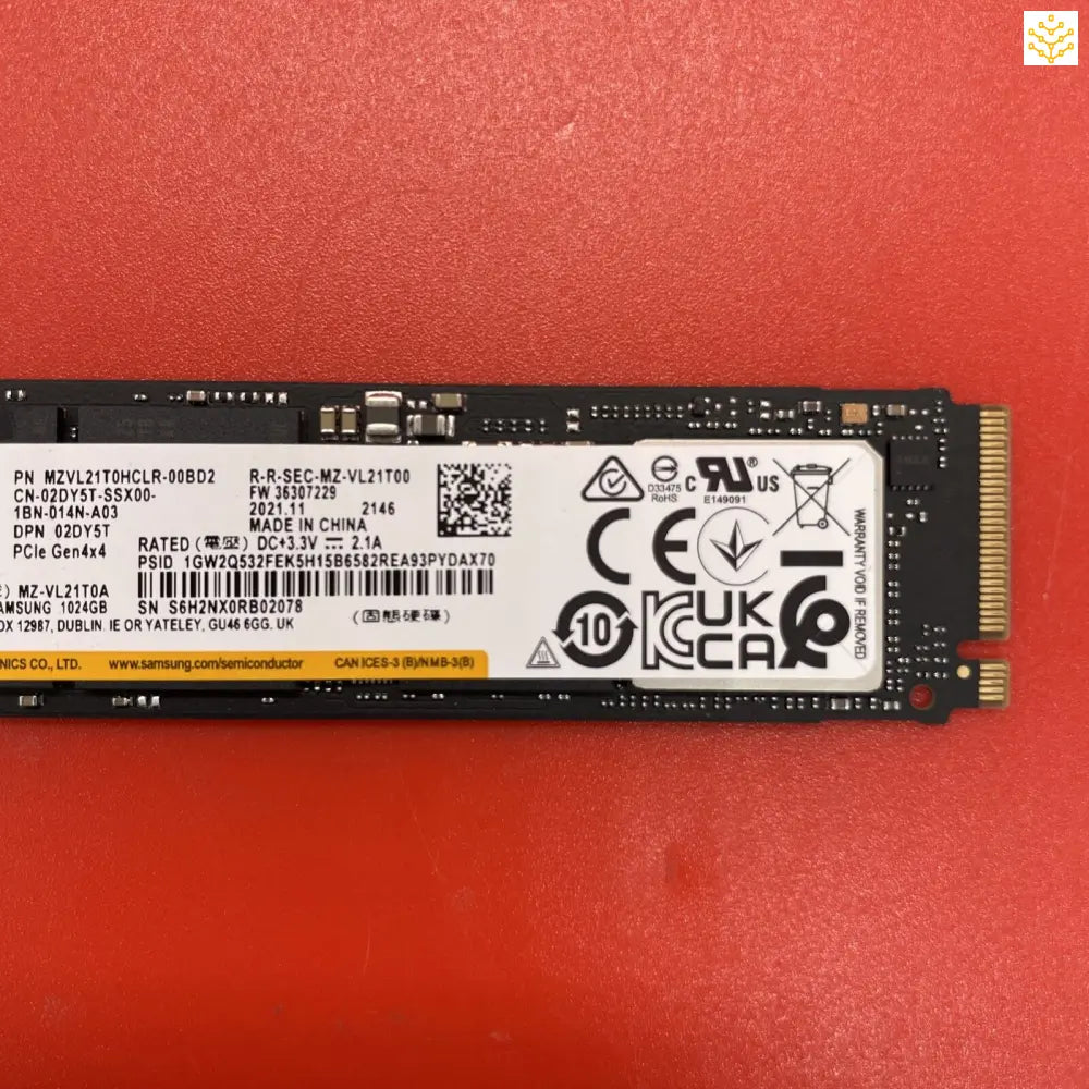 1TB Samsung PM9A1 MZ-VL21T00 2DY5T M.2 NVMe SSD - Computers/Tablets & Networking:Drives Storage & Blank Media:Hard