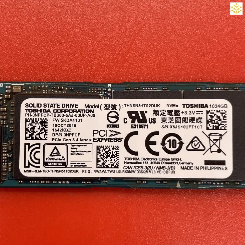 1TB Toshiba THNSN51T02DUK NPFCP M.2 NVMe SSD - Computers/Tablets & Networking:Drives Storage & Blank Media:Hard Drives