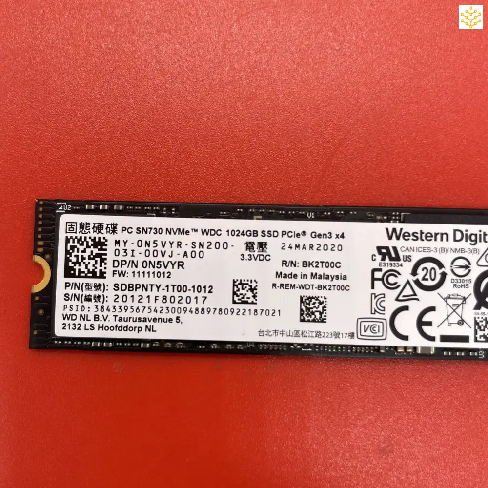 1TB WD SN730 SDBPNTY-1T00 N5VYR M.2 NVMe SSD - Computers/Tablets & Networking:Drives Storage & Blank Media:Hard Drives