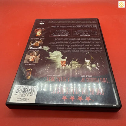 DVD case showing the back cover with text and performance images against a dark background.