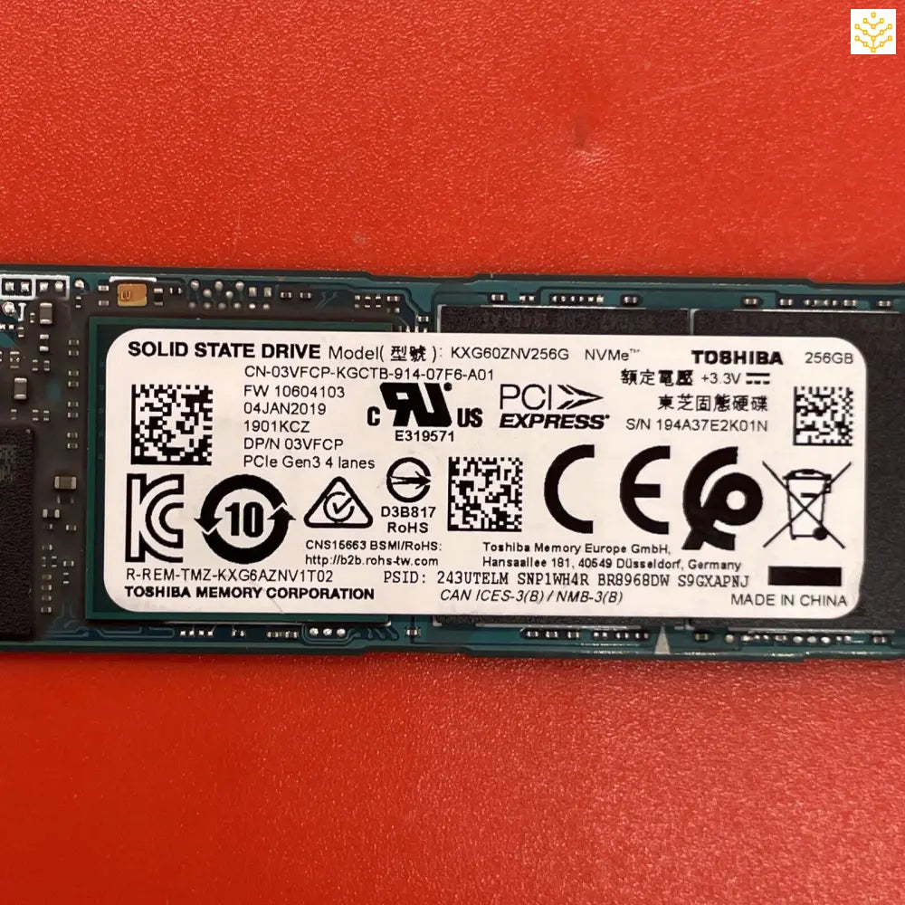 256G Toshiba KXG60ZNV256G 3VFCP PCIe Gen3x4 M.2 NVME SSD - Computers/Tablets & Networking:Drives Storage & Blank