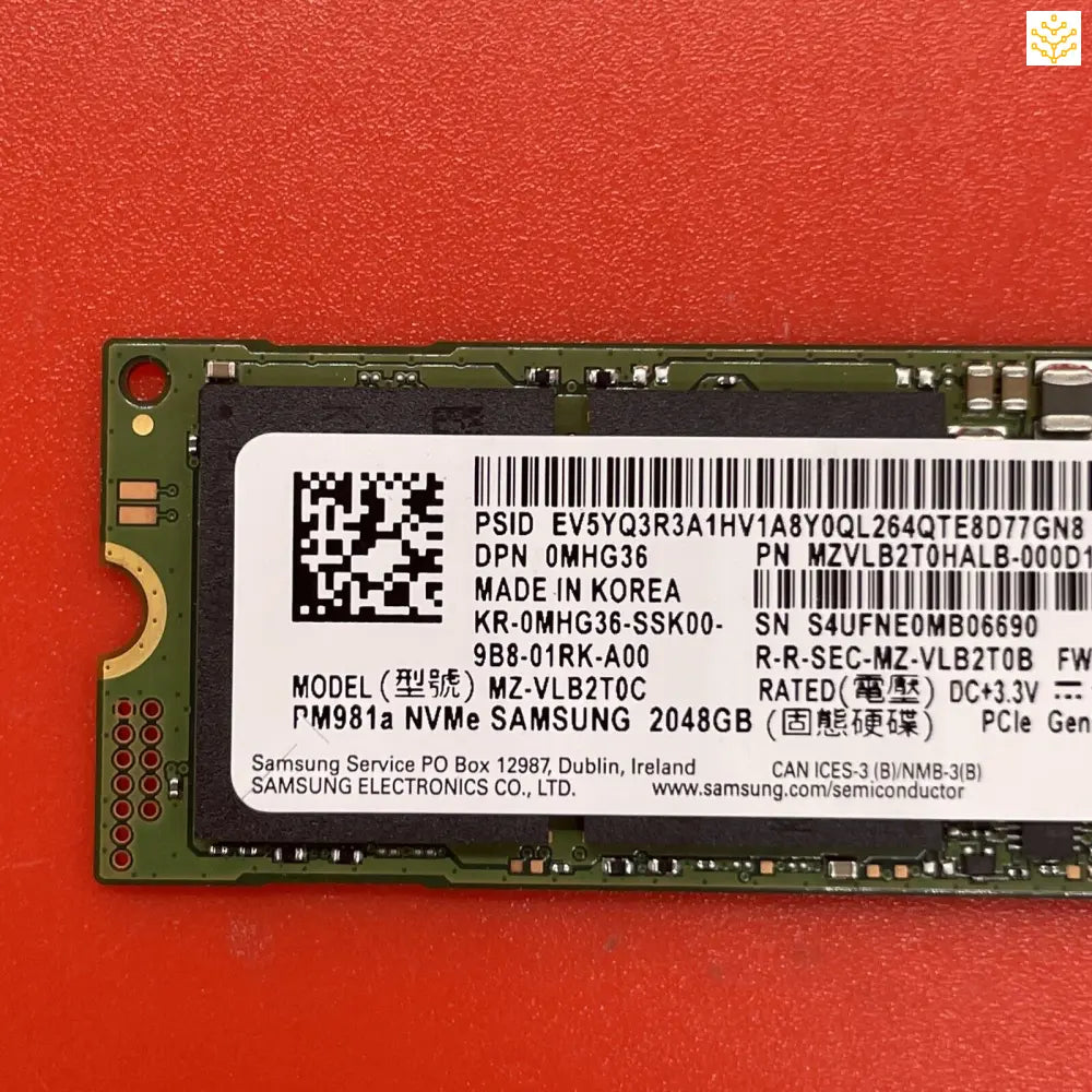 2TB PM981a MHG36 MZ-VLB2T0C MZVLB2T0HALB M.2 SSD - Computers/Tablets & Networking:Drives Storage & Blank Media:Hard