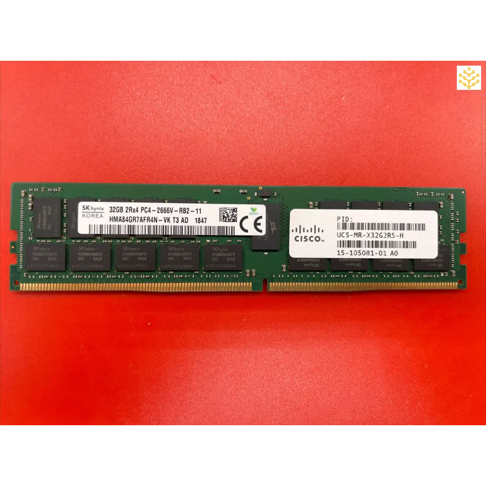 32G 2Rx4 PC4-2666v Cisco UCS-MR-X32G2RS-H Hynix HMA84GR7AFR4N-VK Server Memory - Computers/Tablets &