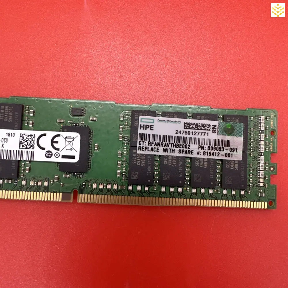 Computer RAM module with visible circuit board and labeling.