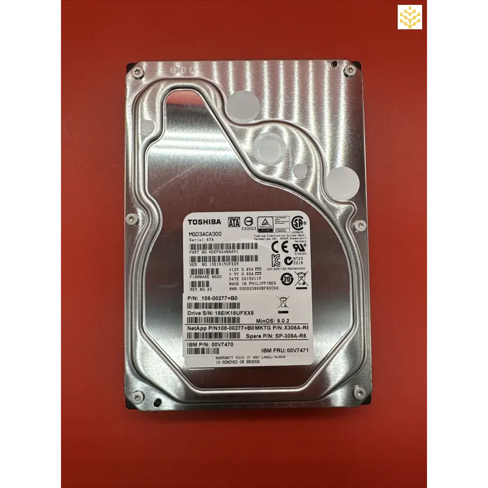 3TB Toshiba MG03ACA300 3TB SATA 3.5 7.2K HDD HDEPQ04NAA51 - Computers/Tablets & Networking:Drives Storage & Blank