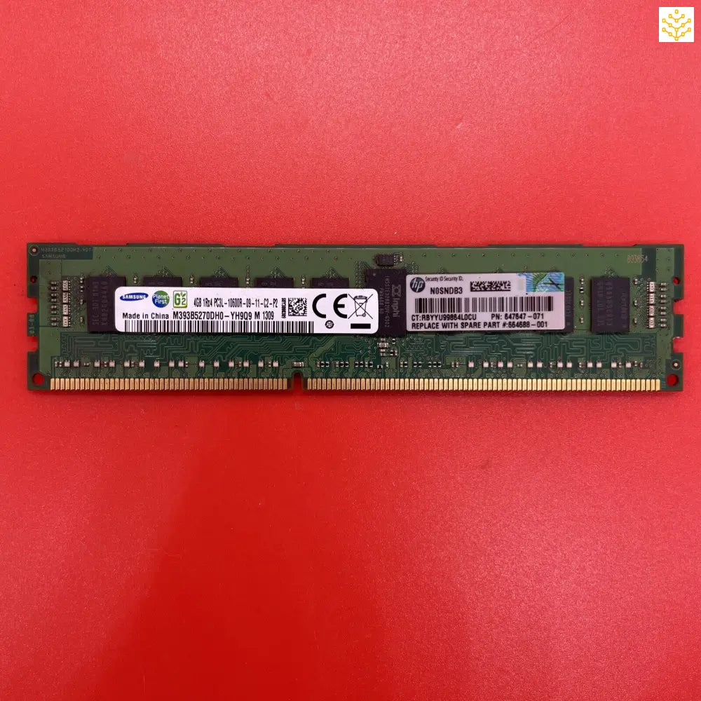 4G 1Rx4 PC3L-10600R Samsung M393B5270DH0-YH9 647647-071 664688-001 Server Memory - Computers/Tablets &